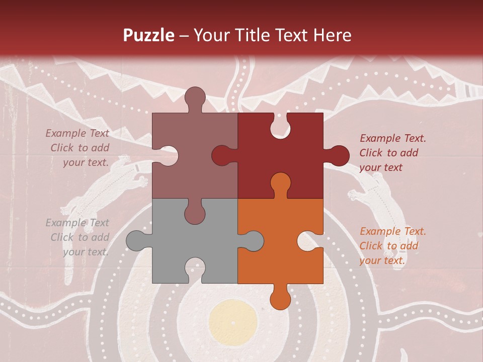 Australian Aboriginal Art Mural PowerPoint Template