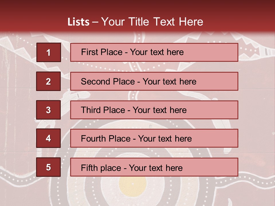 Australian Aboriginal Art Mural PowerPoint Template