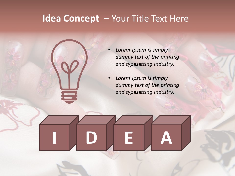 Aquarium Nails PowerPoint Template