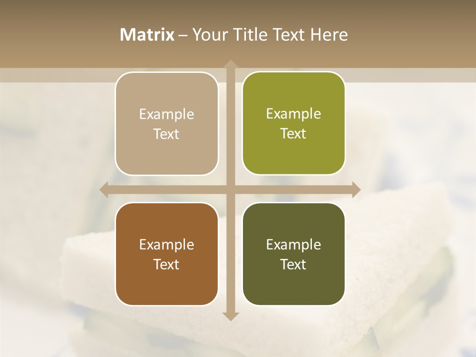 Cucumber Sandwich On White Bread With Afternoon Tea PowerPoint Template