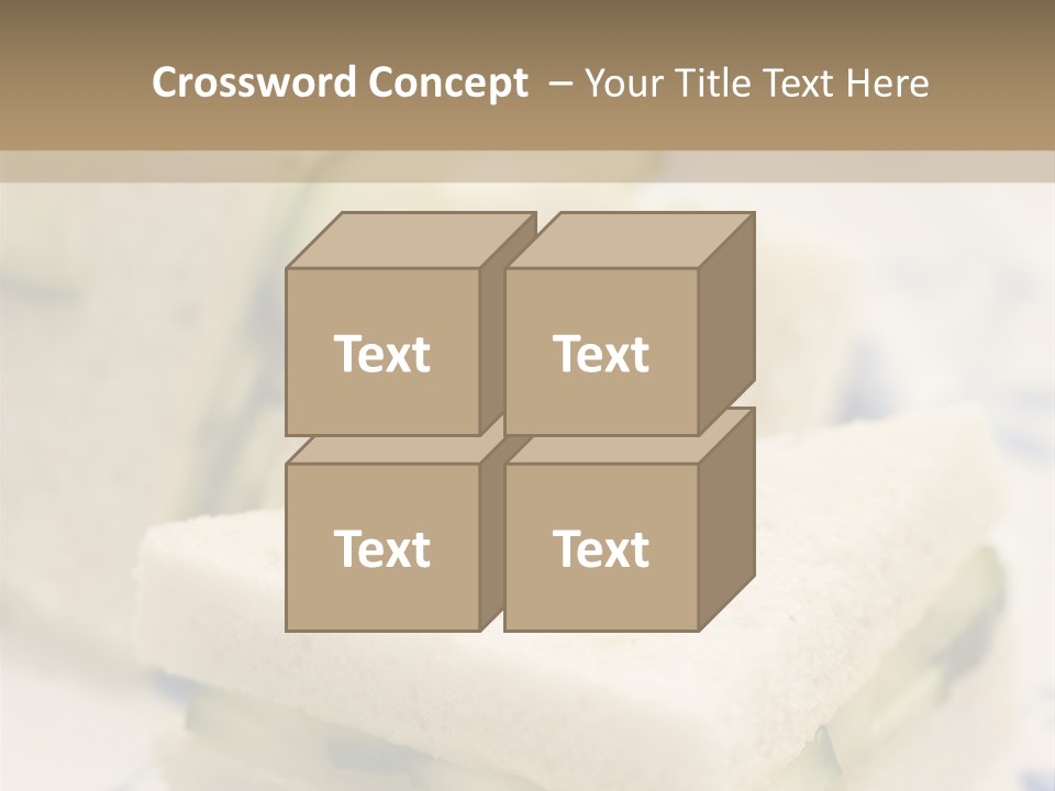 Cucumber Sandwich On White Bread With Afternoon Tea PowerPoint Template