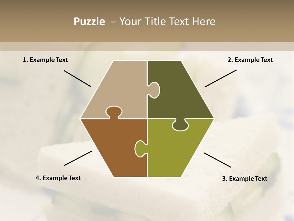 Cucumber Sandwich On White Bread With Afternoon Tea PowerPoint Template