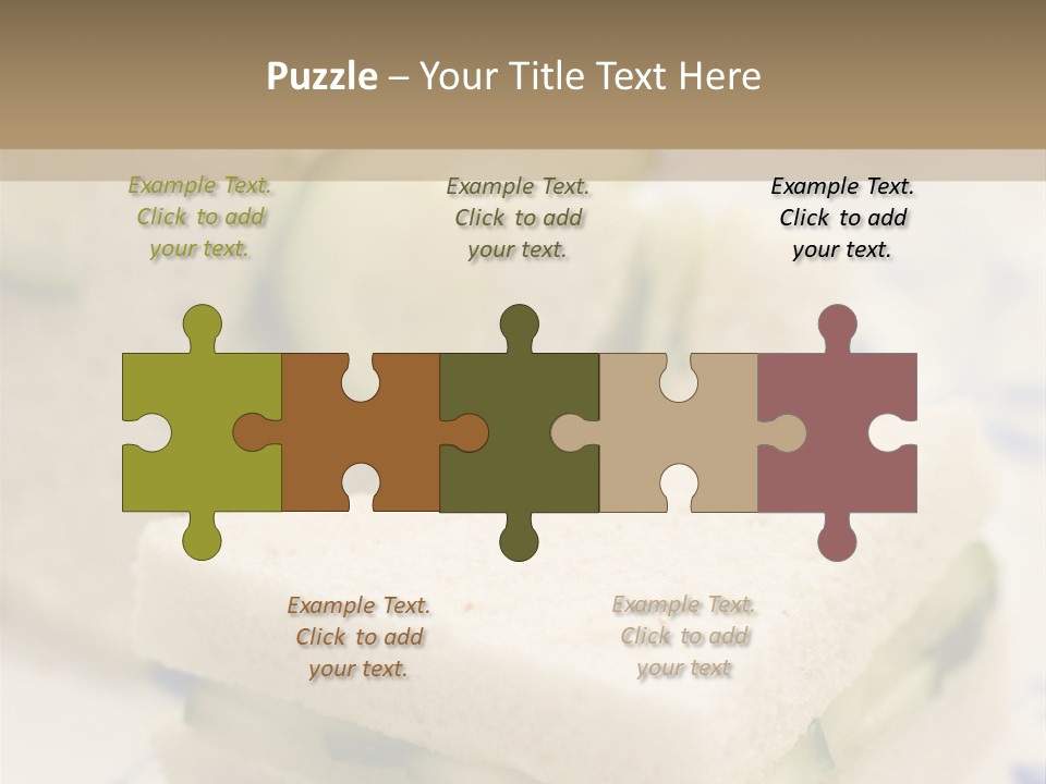 Cucumber Sandwich On White Bread With Afternoon Tea PowerPoint Template