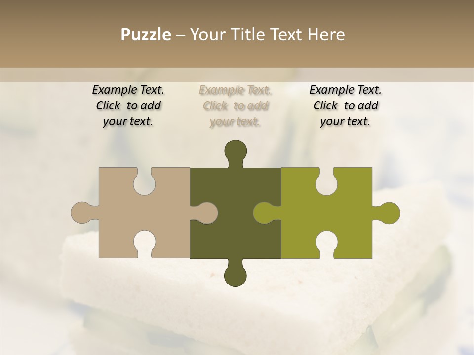 Cucumber Sandwich On White Bread With Afternoon Tea PowerPoint Template