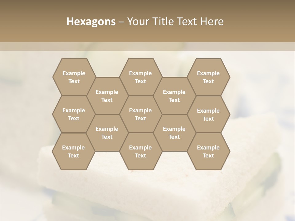 Cucumber Sandwich On White Bread With Afternoon Tea PowerPoint Template