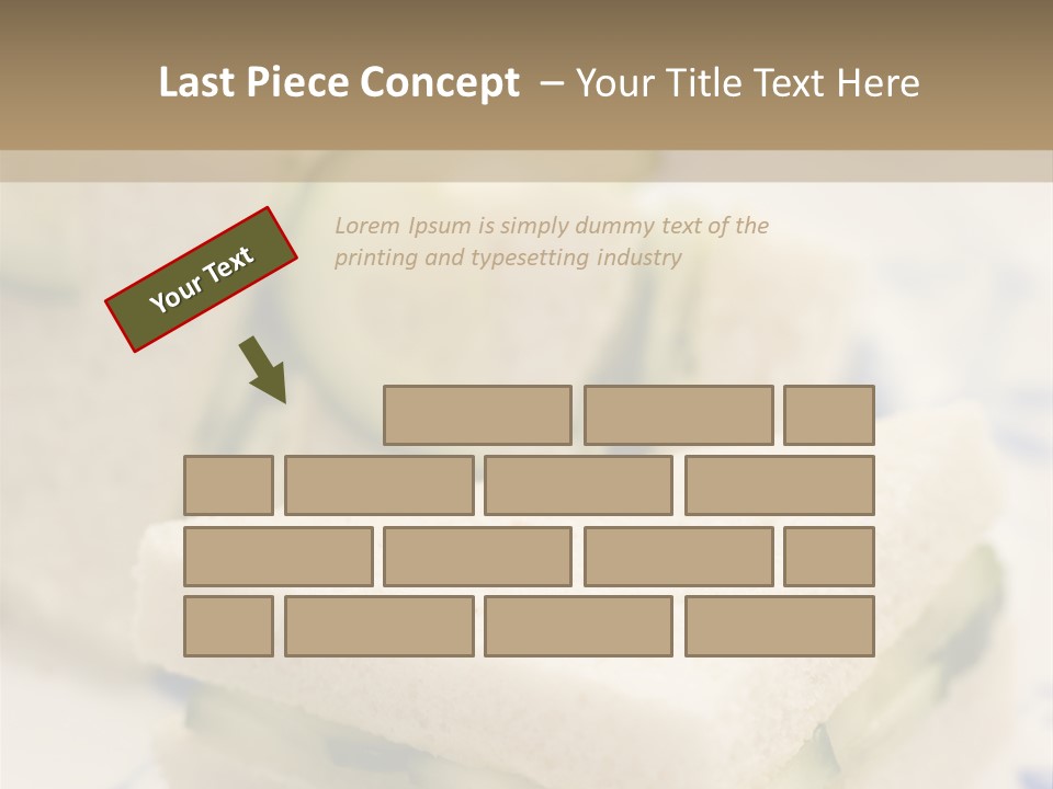 Cucumber Sandwich On White Bread With Afternoon Tea PowerPoint Template