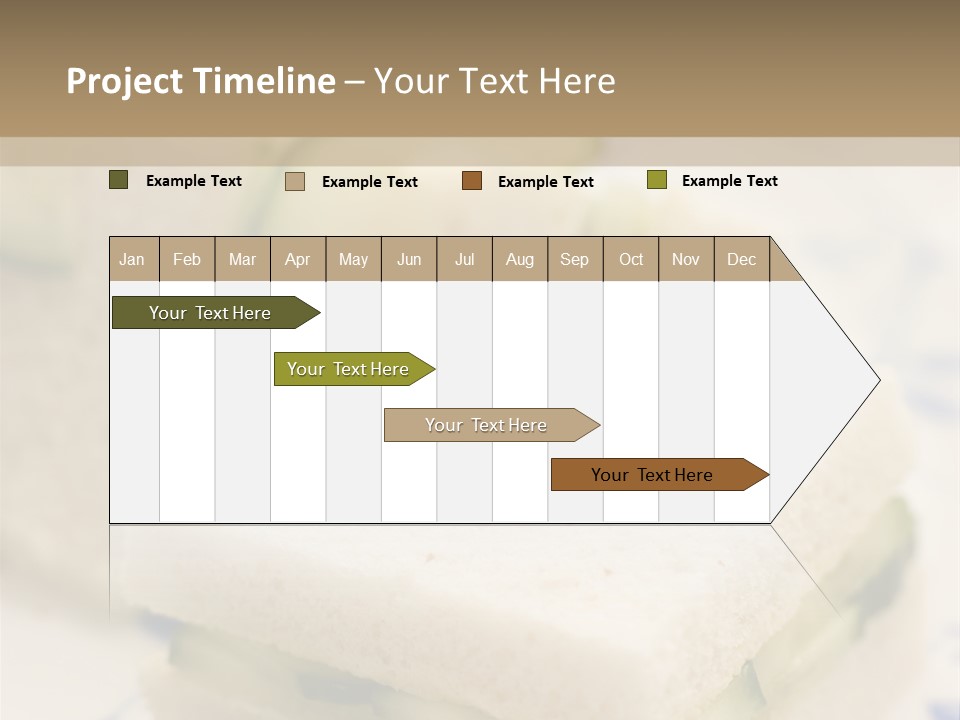 Cucumber Sandwich On White Bread With Afternoon Tea PowerPoint Template