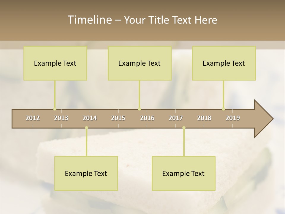 Cucumber Sandwich On White Bread With Afternoon Tea PowerPoint Template