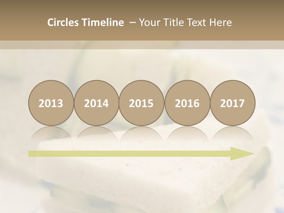 Cucumber Sandwich On White Bread With Afternoon Tea PowerPoint Template