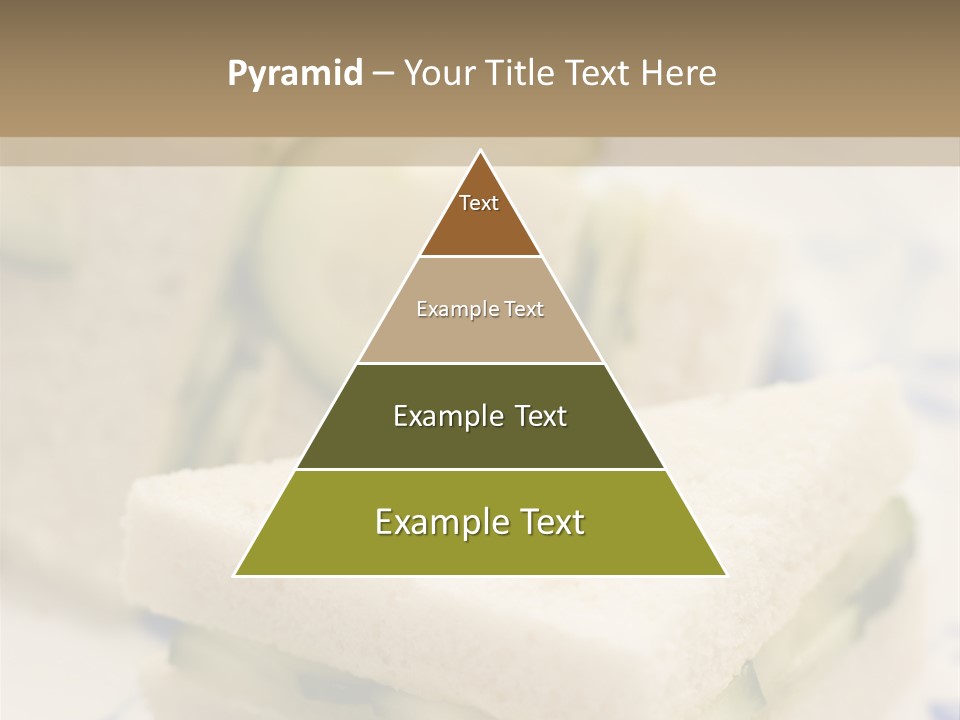 Cucumber Sandwich On White Bread With Afternoon Tea PowerPoint Template