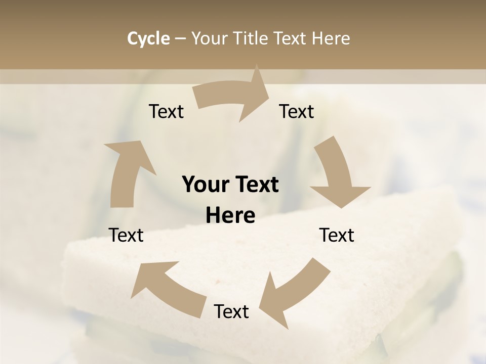 Cucumber Sandwich On White Bread With Afternoon Tea PowerPoint Template