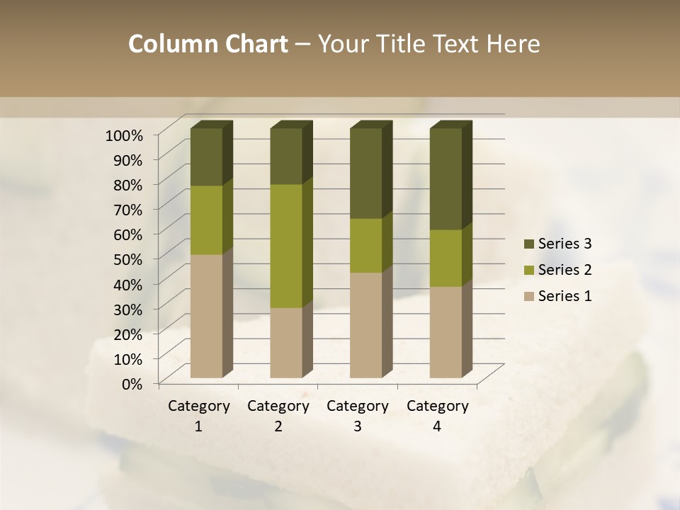 Cucumber Sandwich On White Bread With Afternoon Tea PowerPoint Template