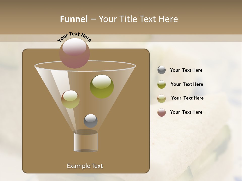 Cucumber Sandwich On White Bread With Afternoon Tea PowerPoint Template