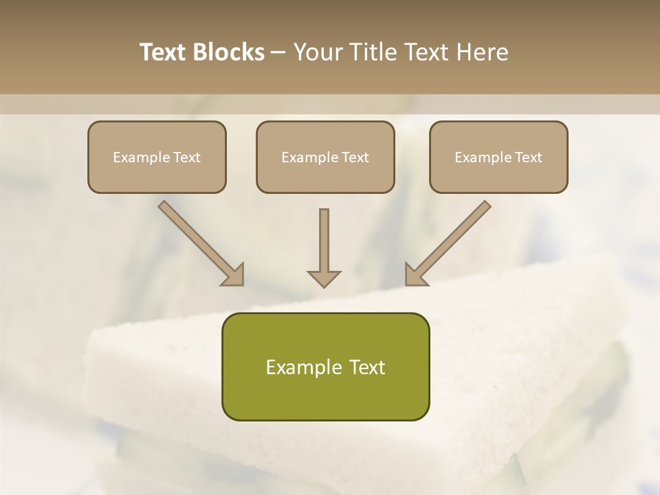 Cucumber Sandwich On White Bread With Afternoon Tea PowerPoint Template