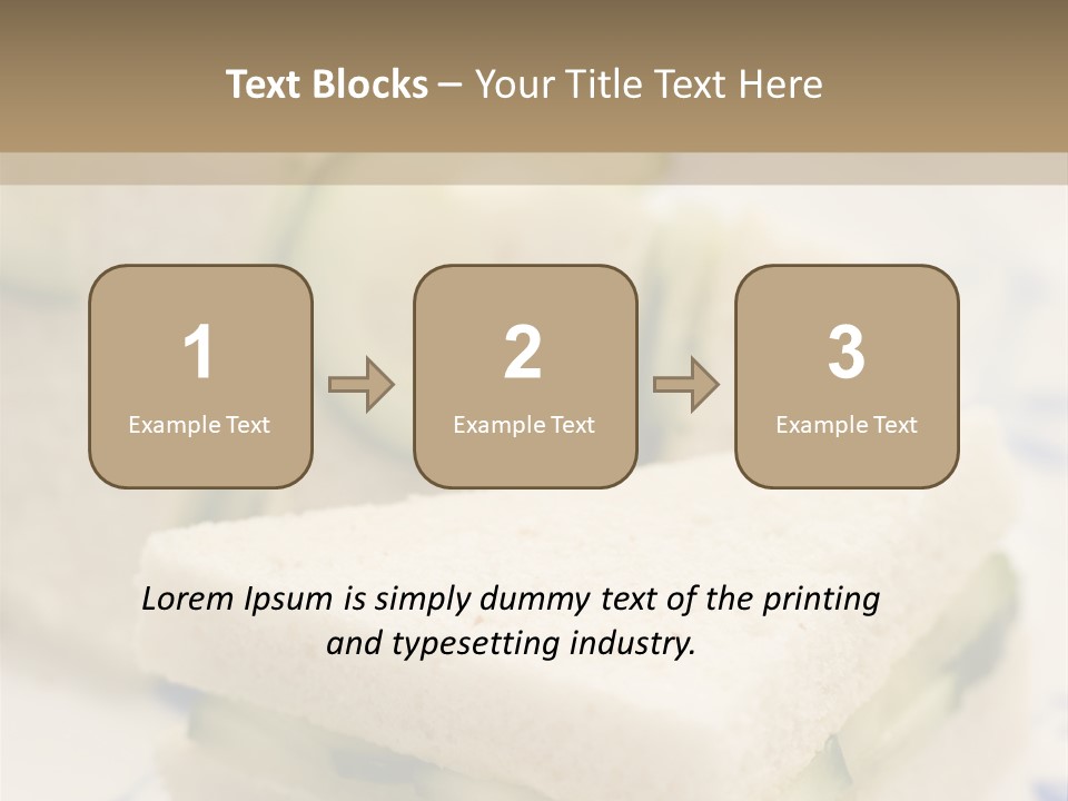 Cucumber Sandwich On White Bread With Afternoon Tea PowerPoint Template