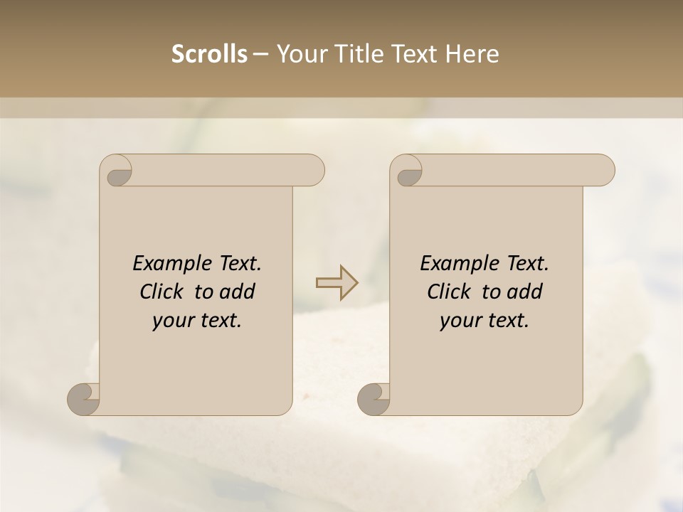 Cucumber Sandwich On White Bread With Afternoon Tea PowerPoint Template