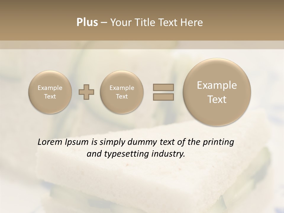 Cucumber Sandwich On White Bread With Afternoon Tea PowerPoint Template