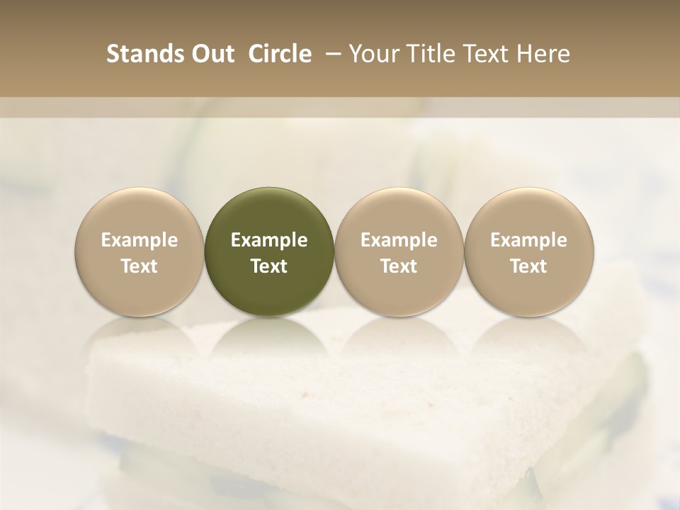 Cucumber Sandwich On White Bread With Afternoon Tea PowerPoint Template