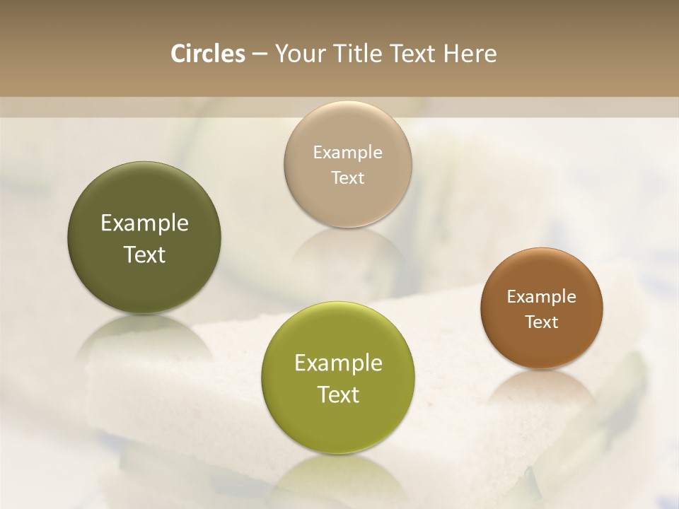 Cucumber Sandwich On White Bread With Afternoon Tea PowerPoint Template