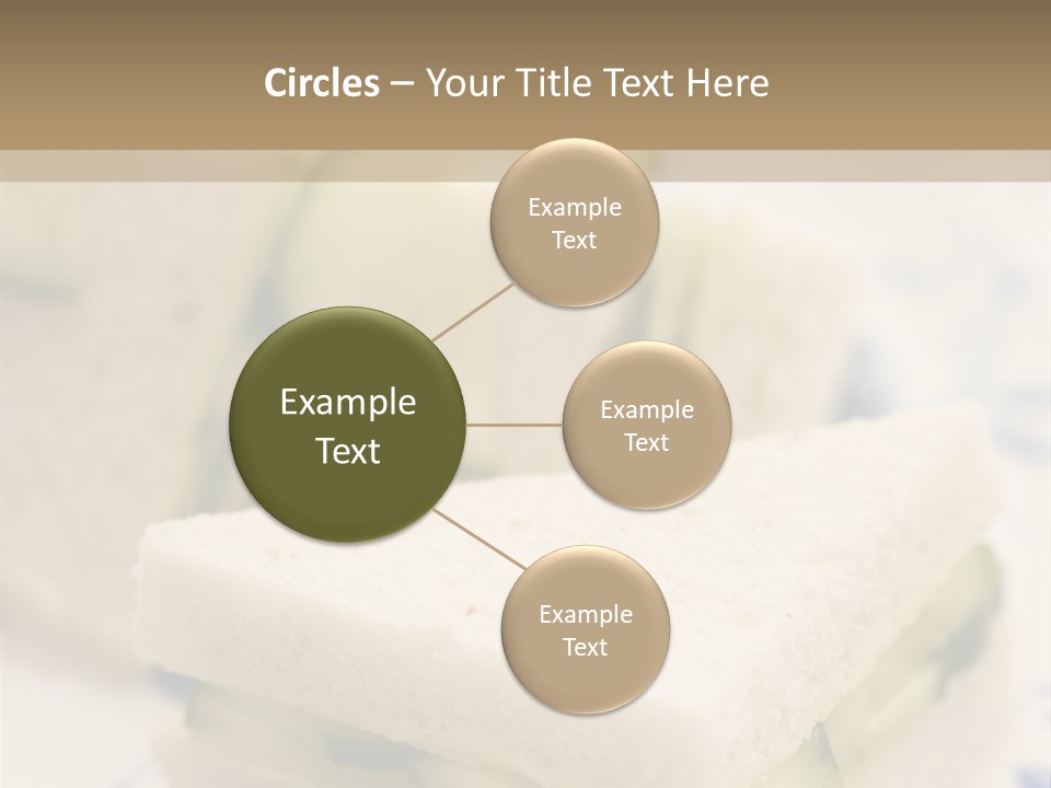 Cucumber Sandwich On White Bread With Afternoon Tea PowerPoint Template