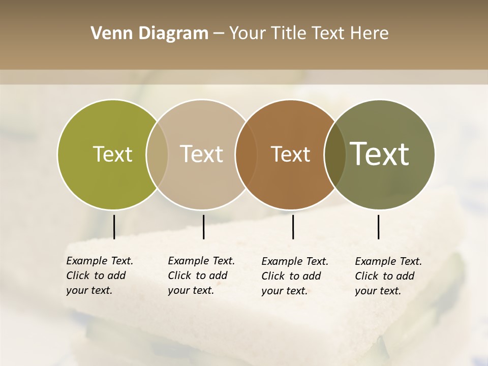 Cucumber Sandwich On White Bread With Afternoon Tea PowerPoint Template