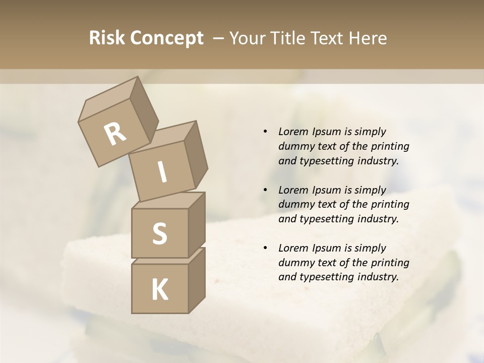 Cucumber Sandwich On White Bread With Afternoon Tea PowerPoint Template