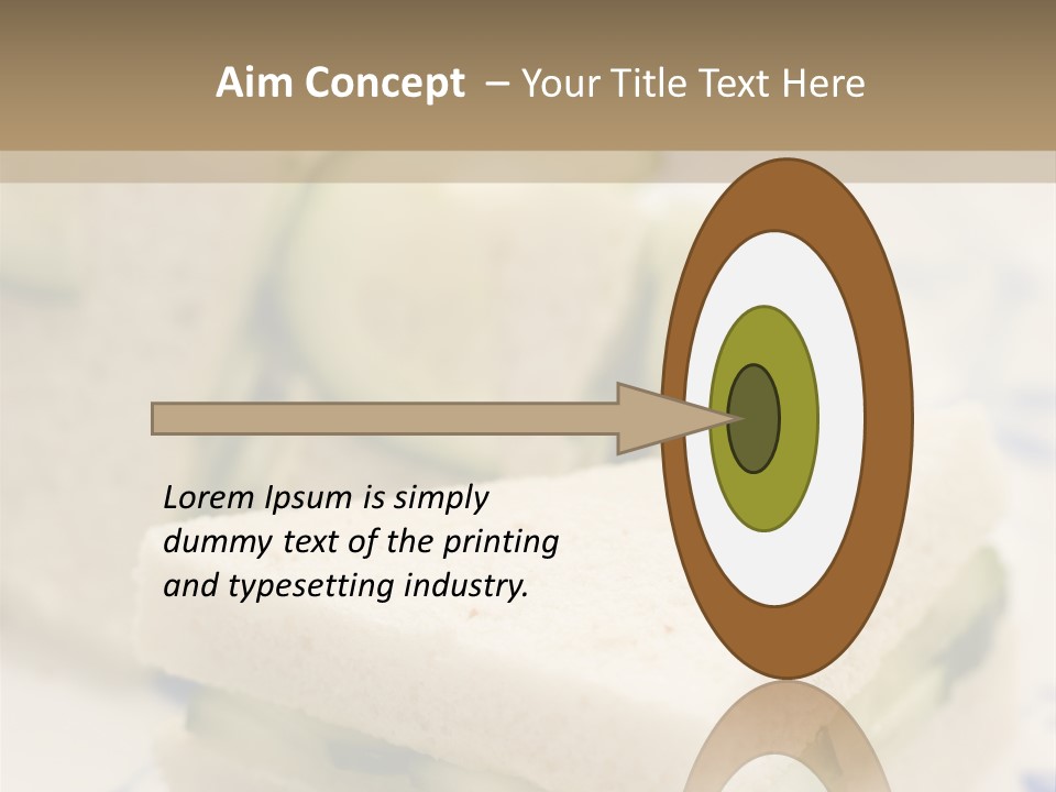 Cucumber Sandwich On White Bread With Afternoon Tea PowerPoint Template