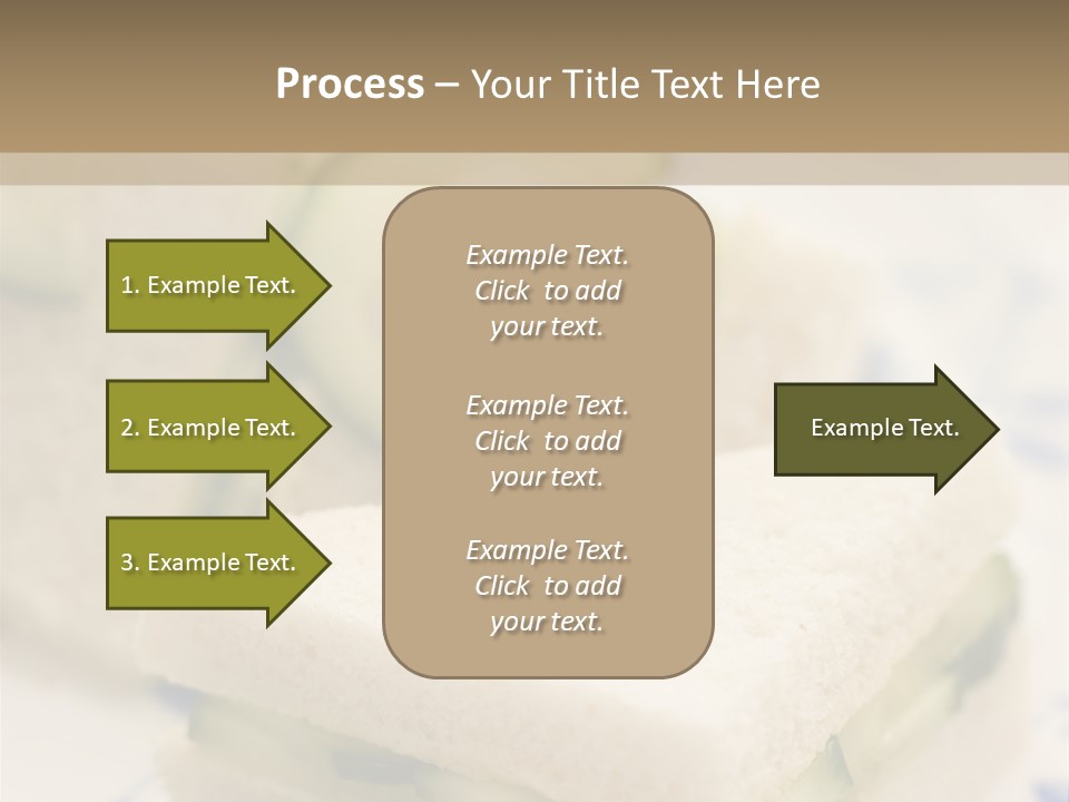 Cucumber Sandwich On White Bread With Afternoon Tea PowerPoint Template