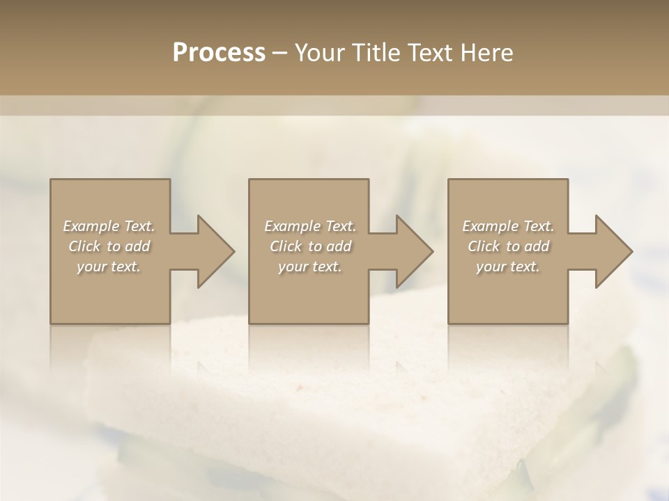 Cucumber Sandwich On White Bread With Afternoon Tea PowerPoint Template