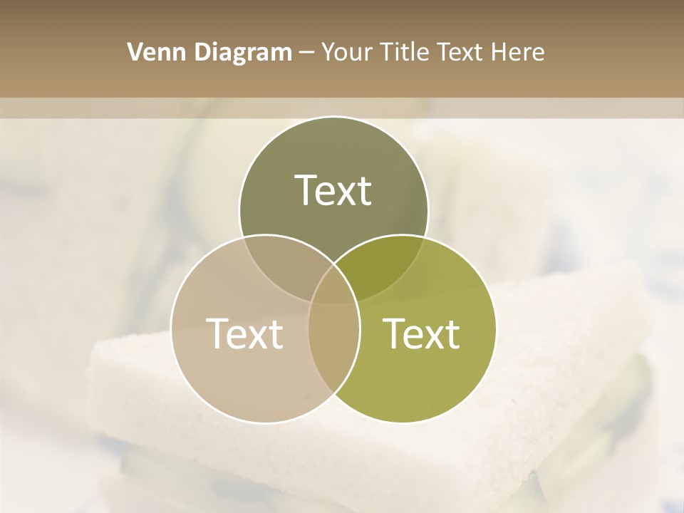 Cucumber Sandwich On White Bread With Afternoon Tea PowerPoint Template