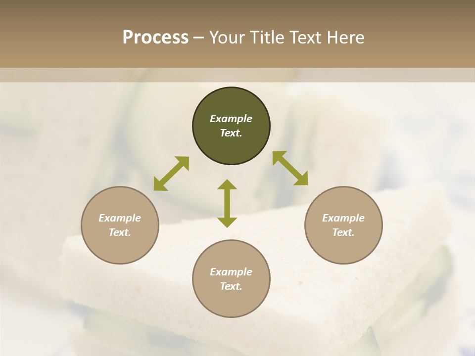 Cucumber Sandwich On White Bread With Afternoon Tea PowerPoint Template