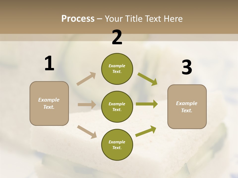 Cucumber Sandwich On White Bread With Afternoon Tea PowerPoint Template