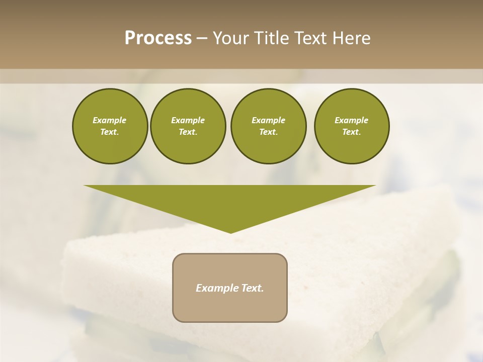 Cucumber Sandwich On White Bread With Afternoon Tea PowerPoint Template