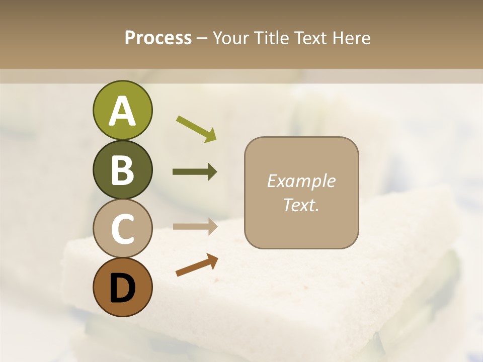 Cucumber Sandwich On White Bread With Afternoon Tea PowerPoint Template