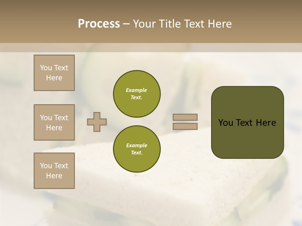 Cucumber Sandwich On White Bread With Afternoon Tea PowerPoint Template