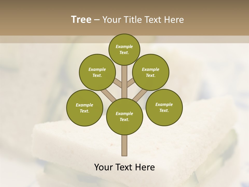 Cucumber Sandwich On White Bread With Afternoon Tea PowerPoint Template