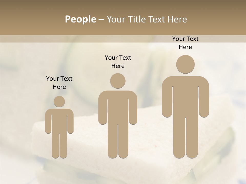 Cucumber Sandwich On White Bread With Afternoon Tea PowerPoint Template