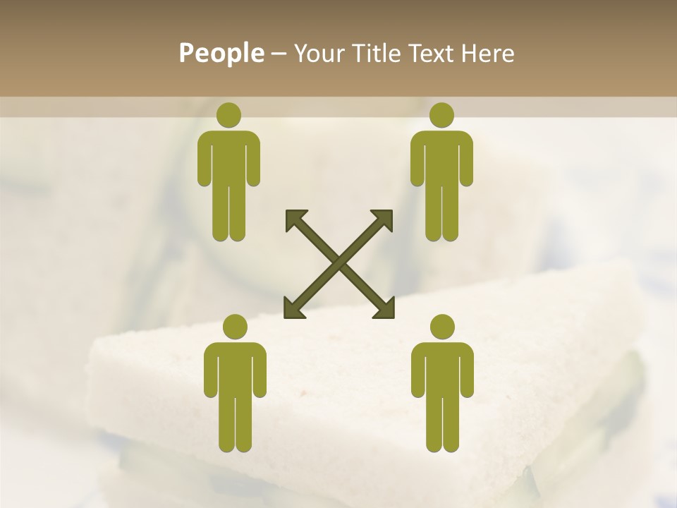 Cucumber Sandwich On White Bread With Afternoon Tea PowerPoint Template