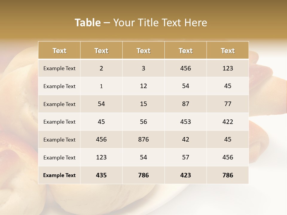 Display Of Bakery Products PowerPoint Template