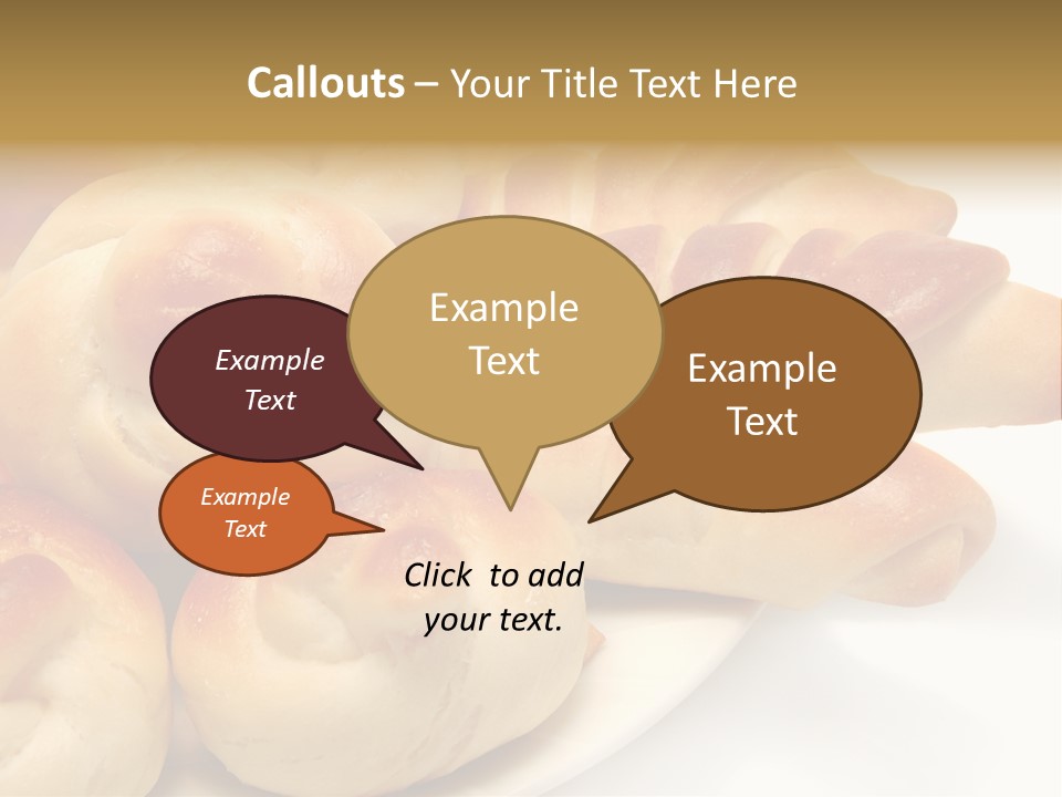 Display Of Bakery Products PowerPoint Template