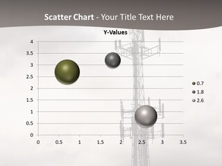 Communication Tower Against Gray Cloudy Sky PowerPoint Template