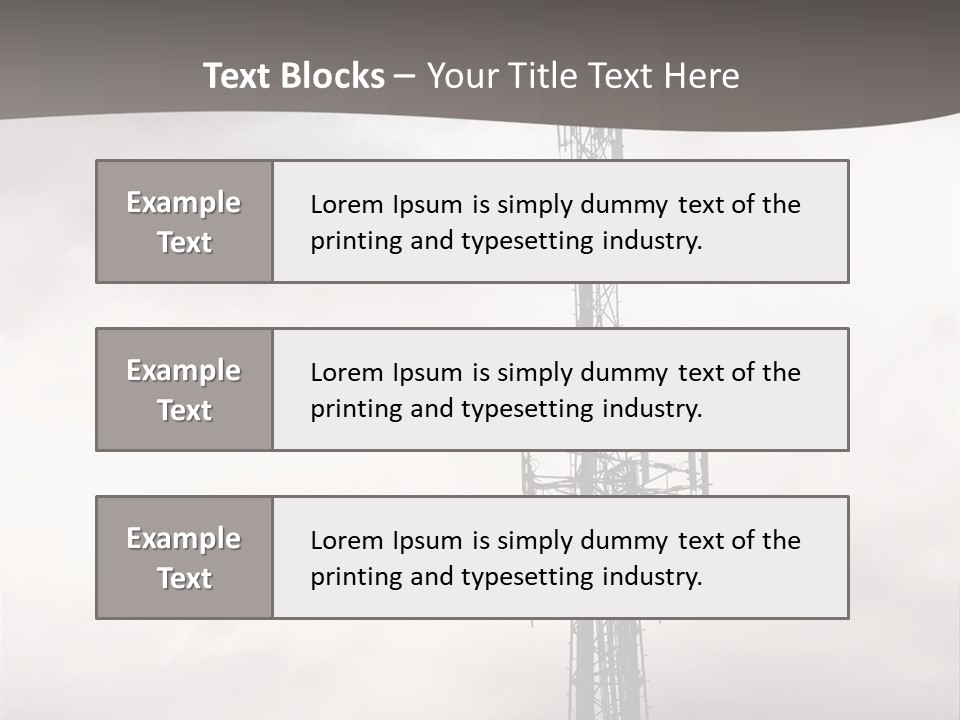 Communication Tower Against Gray Cloudy Sky PowerPoint Template