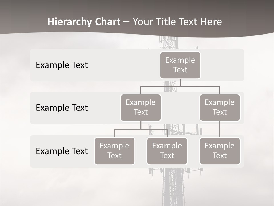 Communication Tower Against Gray Cloudy Sky PowerPoint Template
