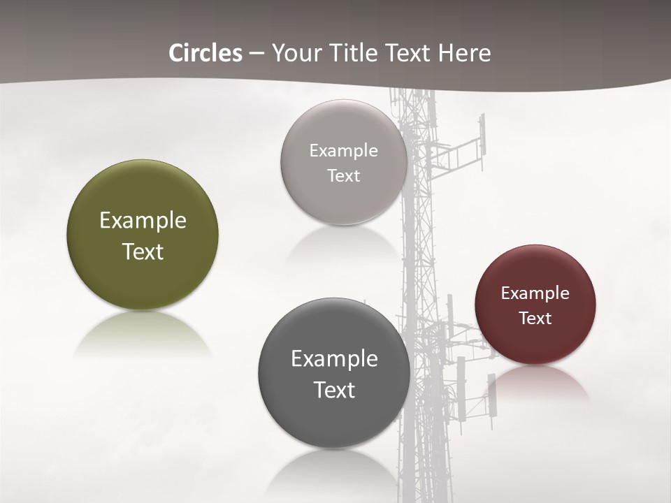 Communication Tower Against Gray Cloudy Sky PowerPoint Template