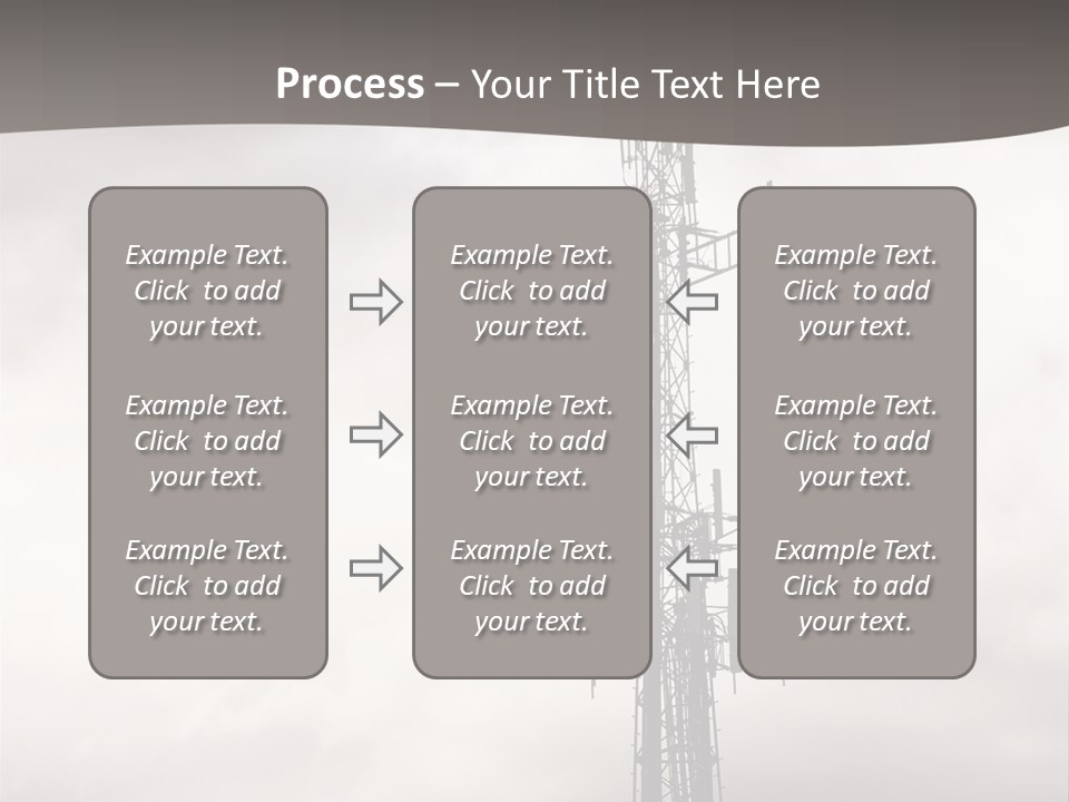 Communication Tower Against Gray Cloudy Sky PowerPoint Template