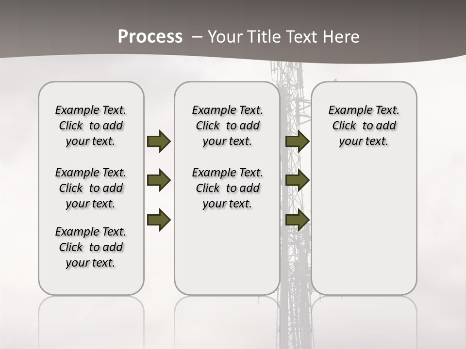 Communication Tower Against Gray Cloudy Sky PowerPoint Template