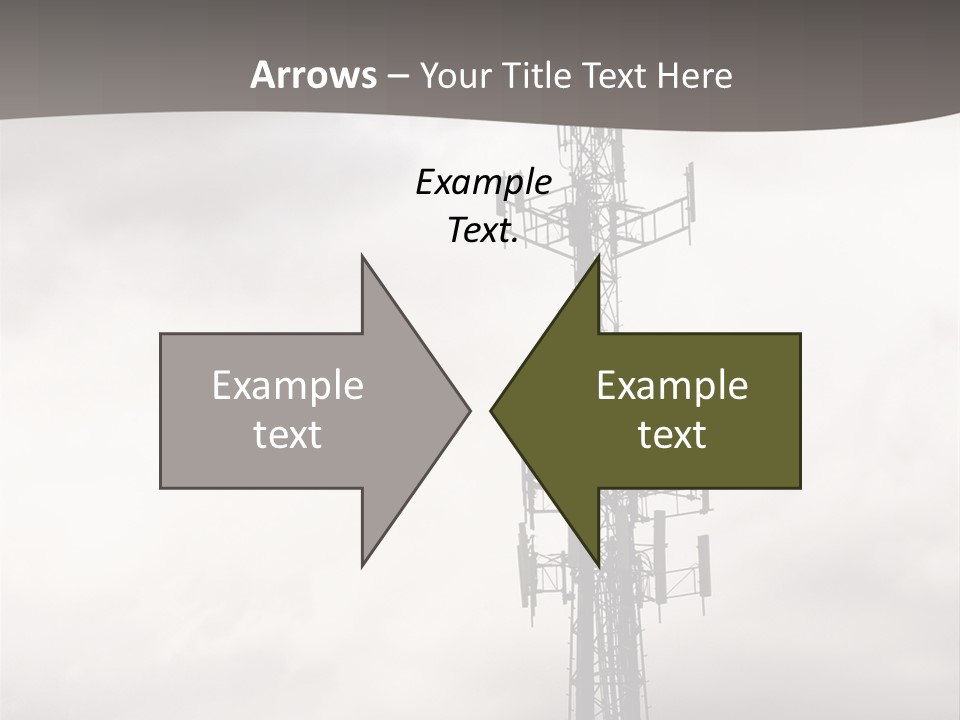 Communication Tower Against Gray Cloudy Sky PowerPoint Template