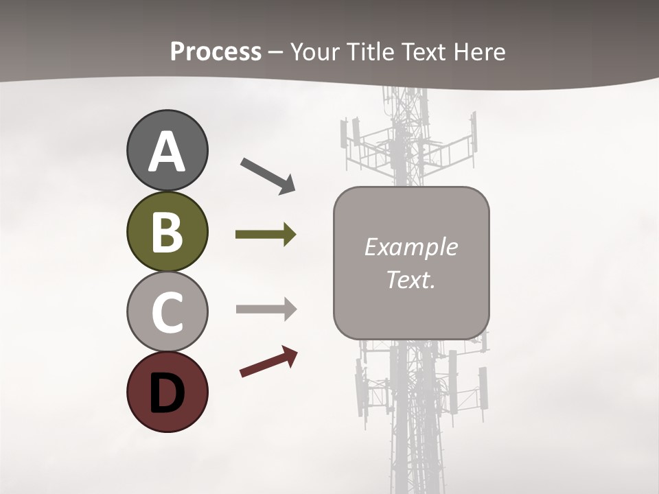 Communication Tower Against Gray Cloudy Sky PowerPoint Template
