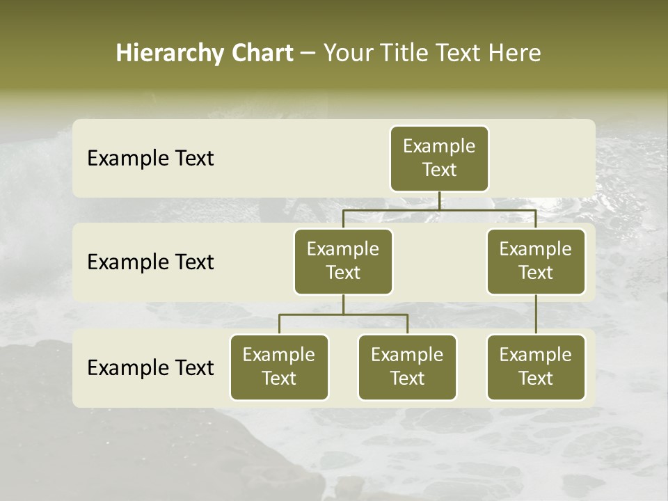Surfing Close To The Dangerous Rocky Coast. PowerPoint Template