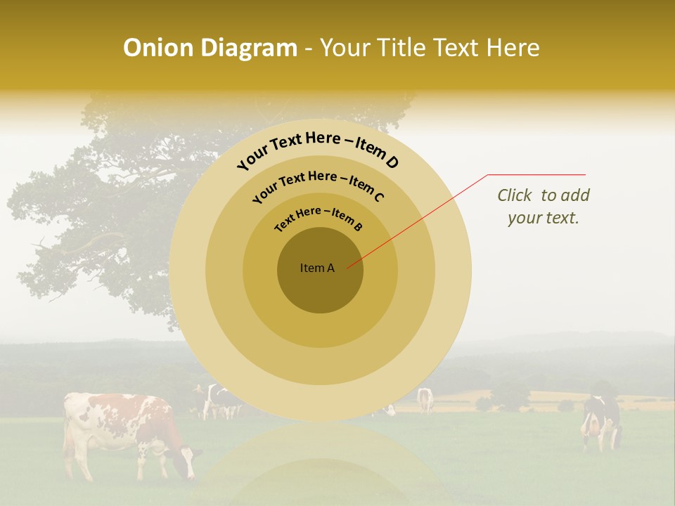 Dairy Cows In Early Morning Mist PowerPoint Template